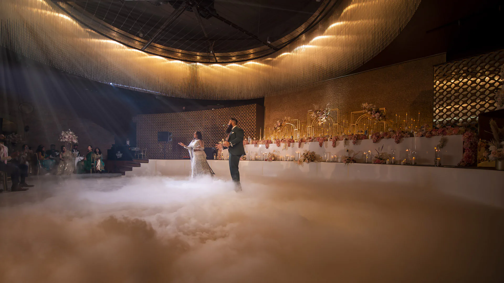 Grand House wedding photography — couple dancing in a hall