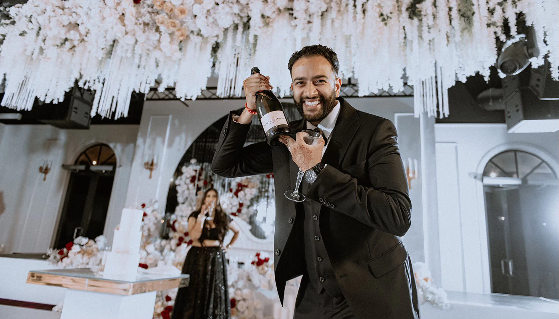 International wedding portrait