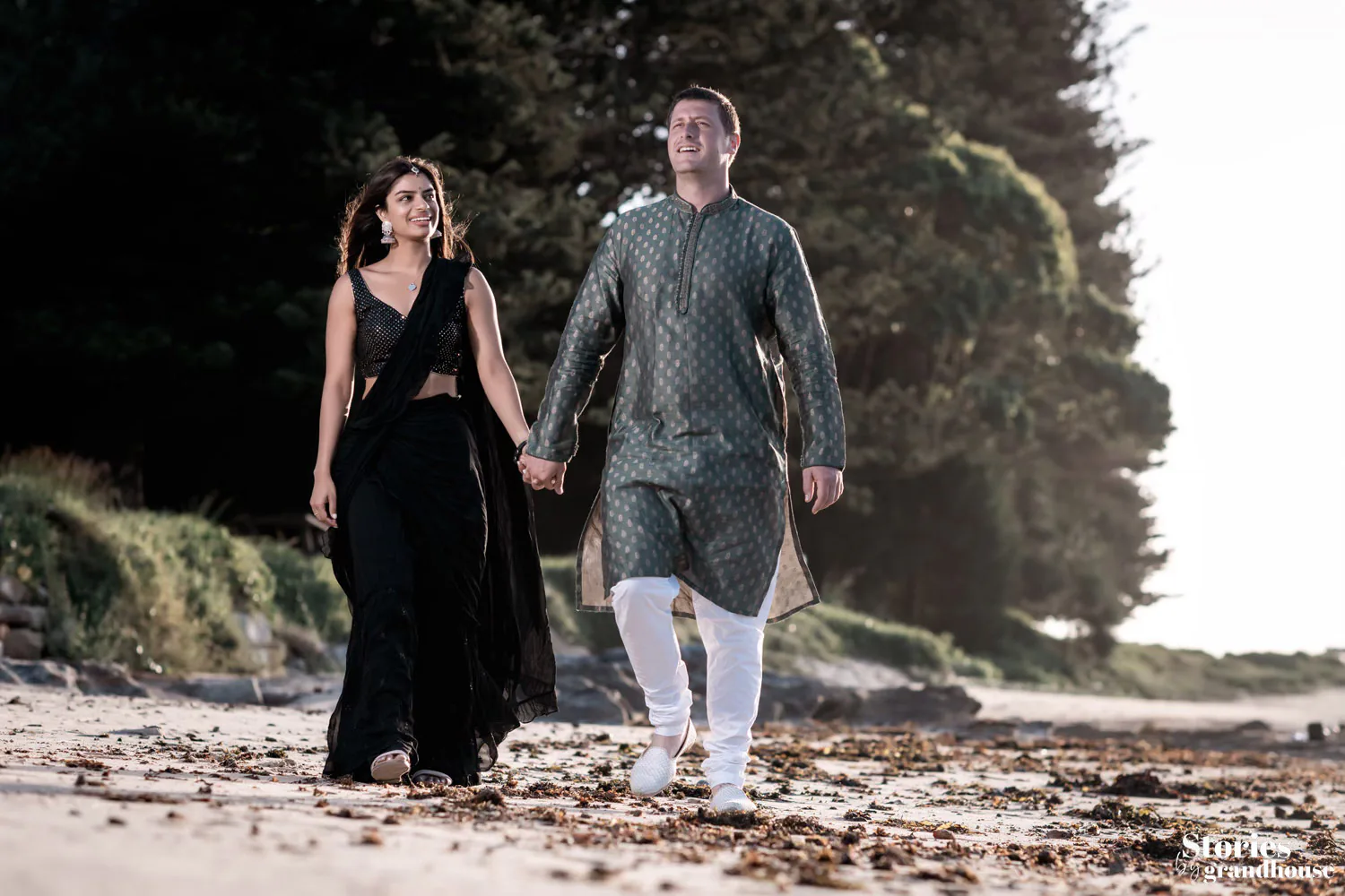 International wedding portrait