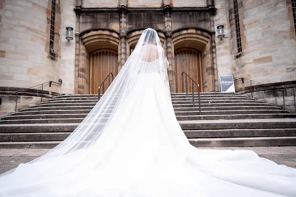 International wedding portrait
